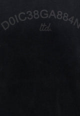 Dolce 
Gabbana Logo Print Hooded Sweatshirt Black G9AKATHU7PP_N0000