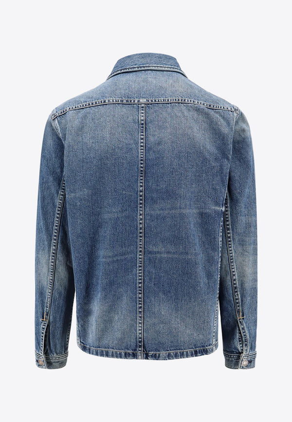 Tom Ford Buttoned Denim Jacket Blue DJR002DMC042S24_HB378