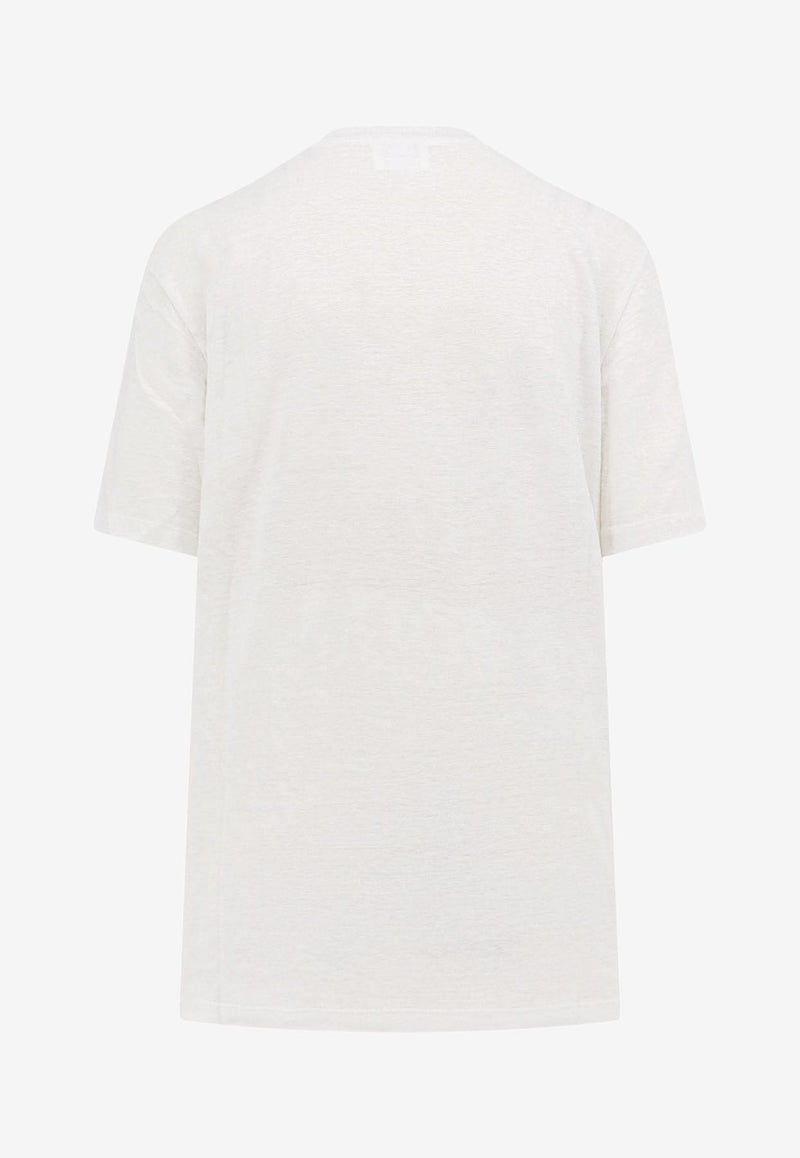 Isabel Marant Etoile Zewel Logo Print T-shirt White TS0001FBA1N10E_20WH