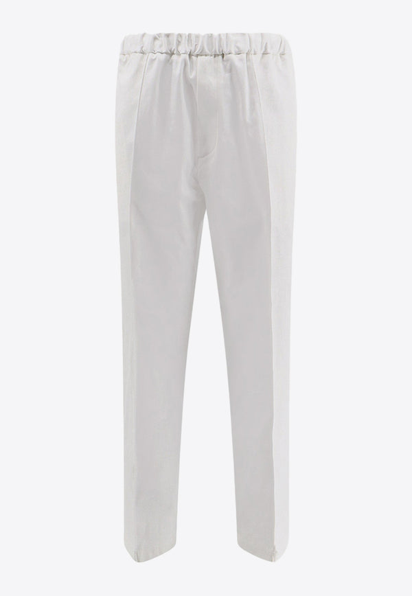 Jil Sander Raised-Seam Straight-Leg Pants White J21KA0012J45217_100