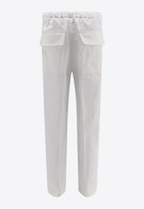 Jil Sander Raised-Seam Straight-Leg Pants White J21KA0012J45217_100