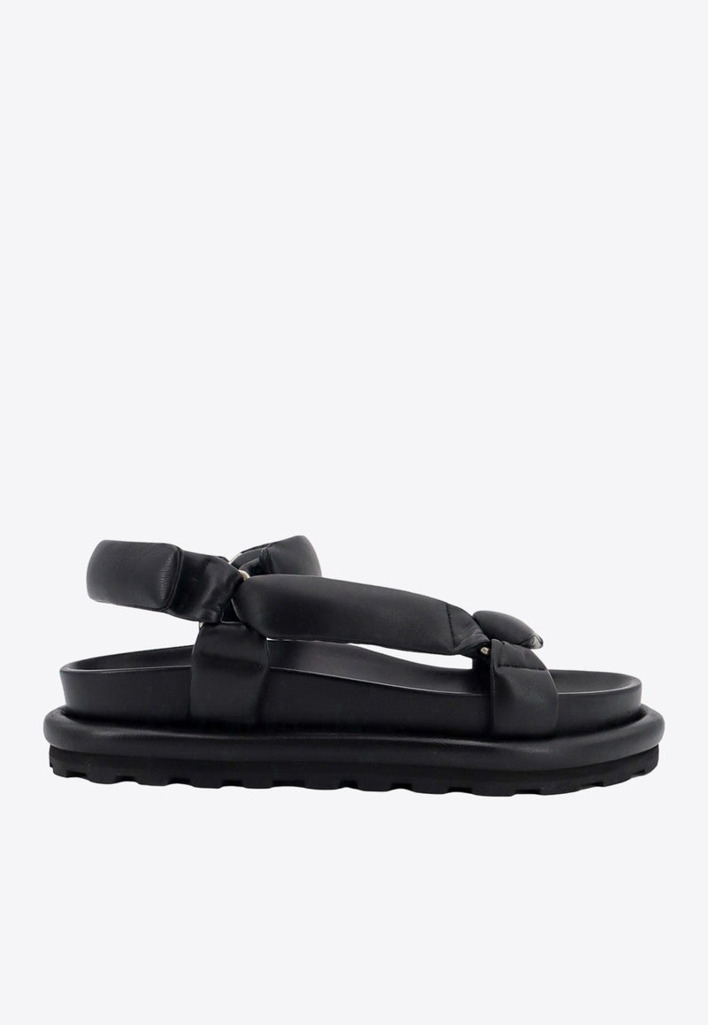 Jil Sander Padded Leather Sandals J33WP0031P5810_001 Black