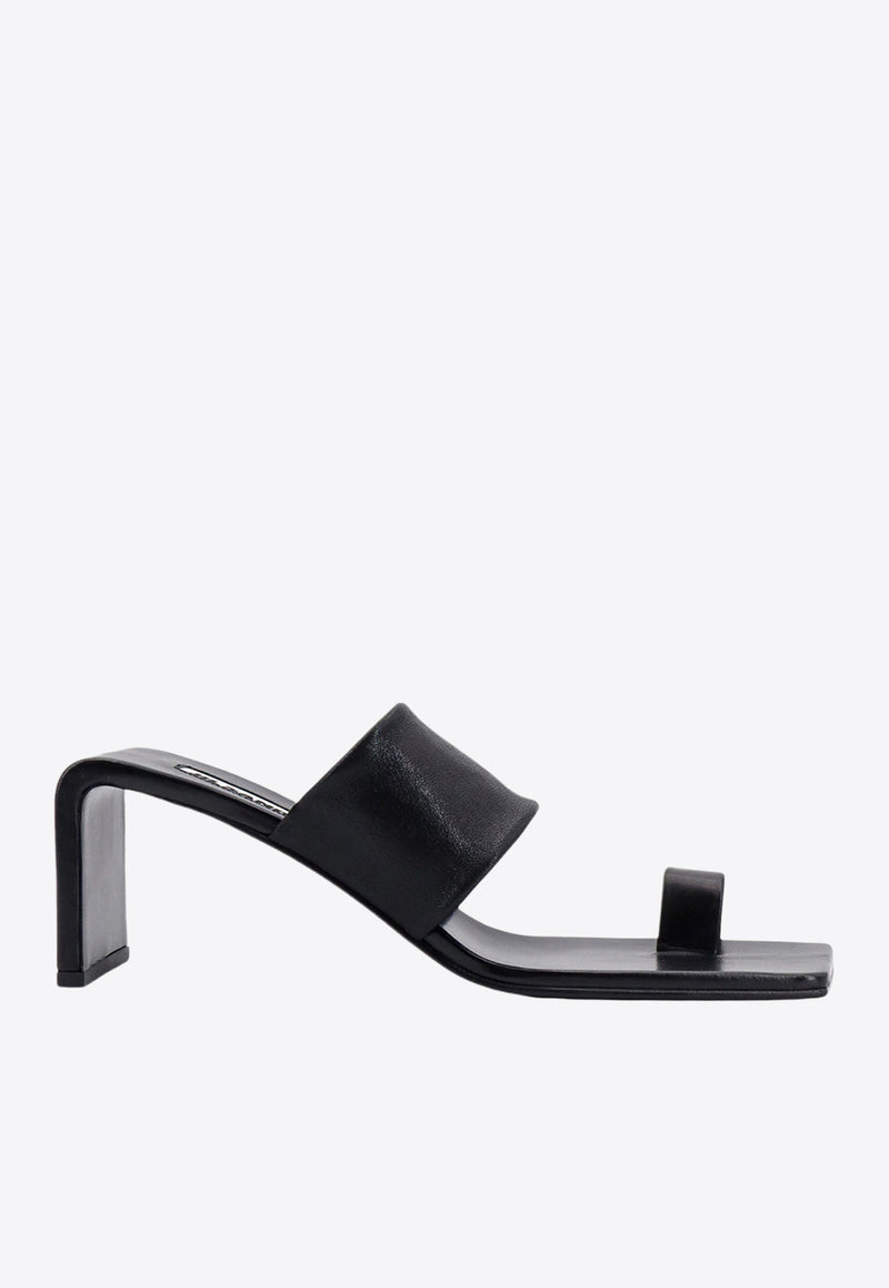 Jil Sander 50 Ring-Toe Sandals in Grained Leather Black J15WP0112P6598_001