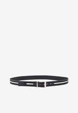 Bally Striped Logo Print Belt Black MBB02PSI057_I945P