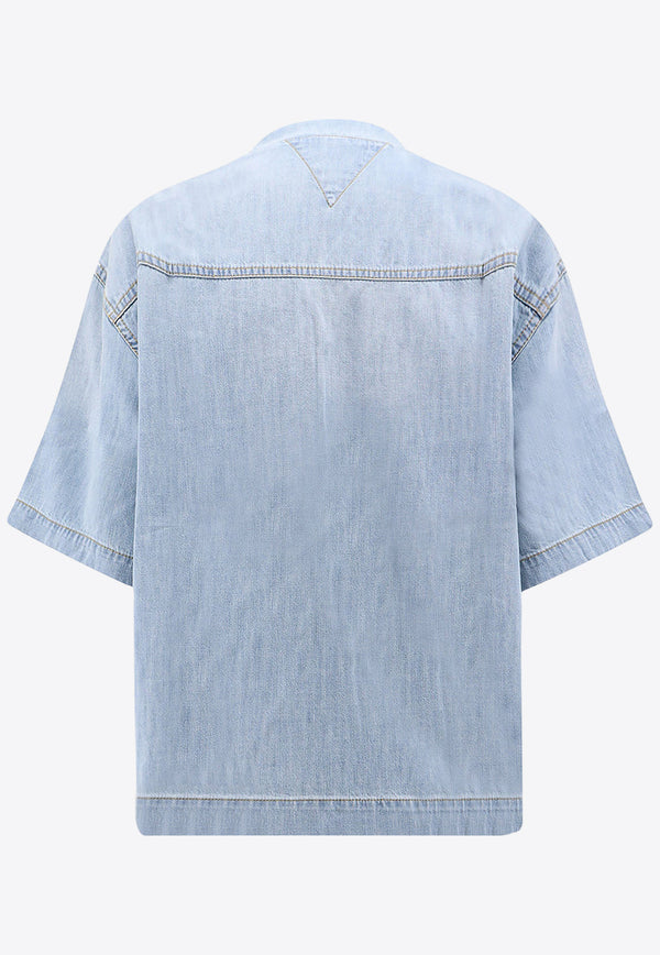 Bottega Veneta Short-Sleeved Denim T-shirt 774676V3N60_4946