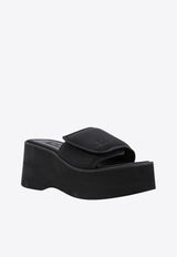 Courrèges Scuba Wave 75 Platform Sandals Black 124SSD007NE0005_9999