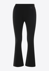 Courrèges Re-edition Rib-Knit Flared Pants Black PERMPA017FI0001_9999