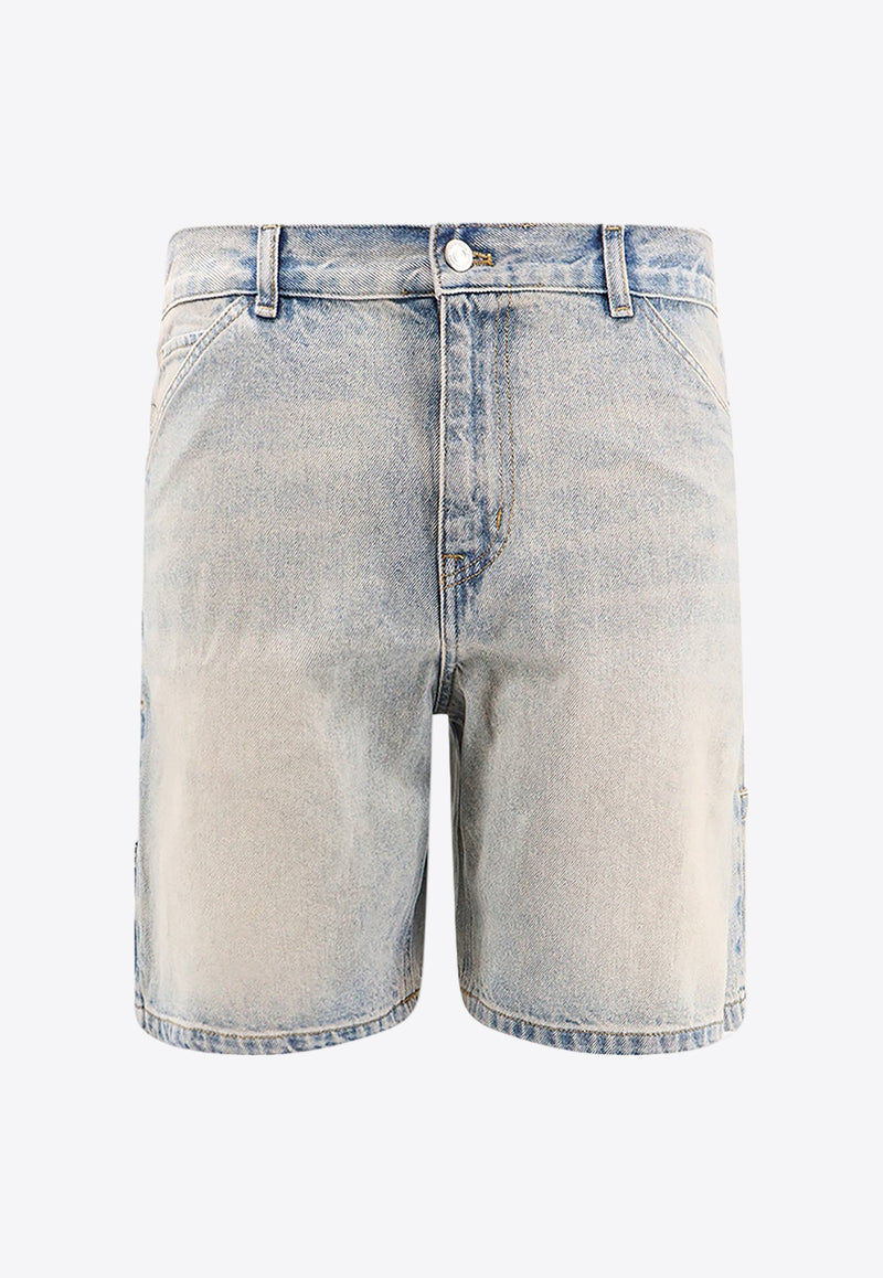 Courrèges Faded Denim Shorts Blue 124DSH026DE0016_7011