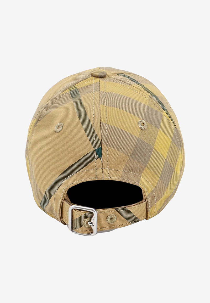 Burberry Checked Baseball Cap Yellow 8082671_B8631