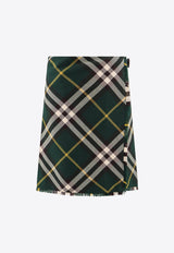 Burberry Vintage Check Mini Wrap Skirt Green 8083016_B8660