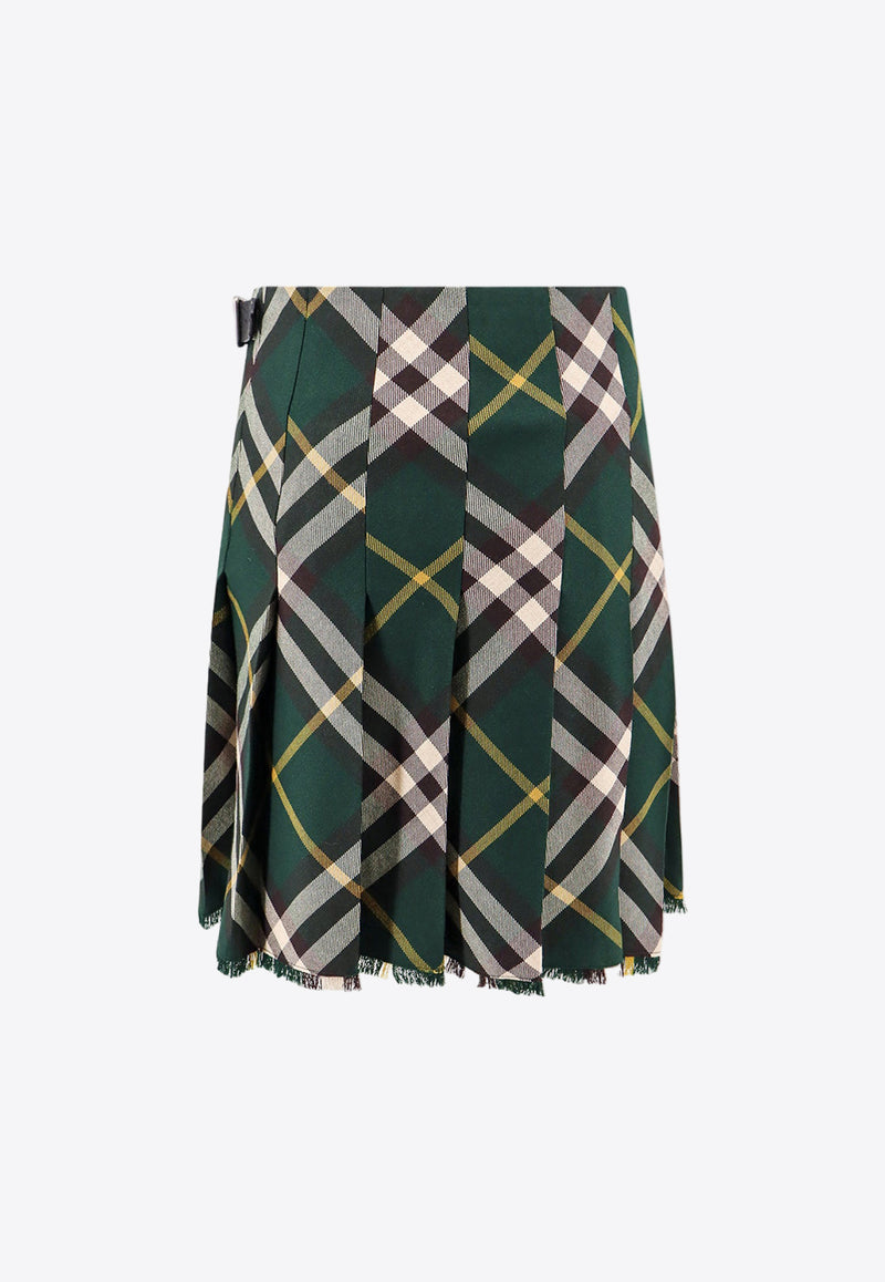 Burberry Vintage Check Mini Wrap Skirt Green 8083016_B8660