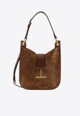 Tom Ford Small Tara Suede Shoulder Bag Brown L1764LCL068G_1B033