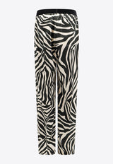 Tom Ford Zebra Print Silk Pajama Pants Monochrome PAW397FAP219_XECBL