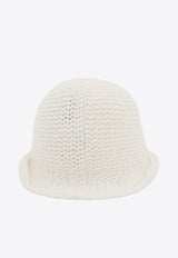 Loro Piana Hida Crochet Knit Beanie White FAN8016_1000