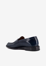 Doucal
s Saddle Leather Loafers Blue DU2405PHOEUY007_NB10