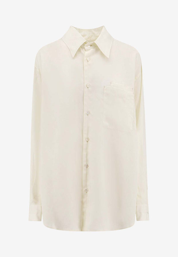 Lemaire Oversized Long-Sleeved Shirt White SH1089LF1126_WH018