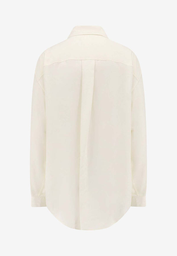 Lemaire Oversized Long-Sleeved Shirt White SH1089LF1126_WH018