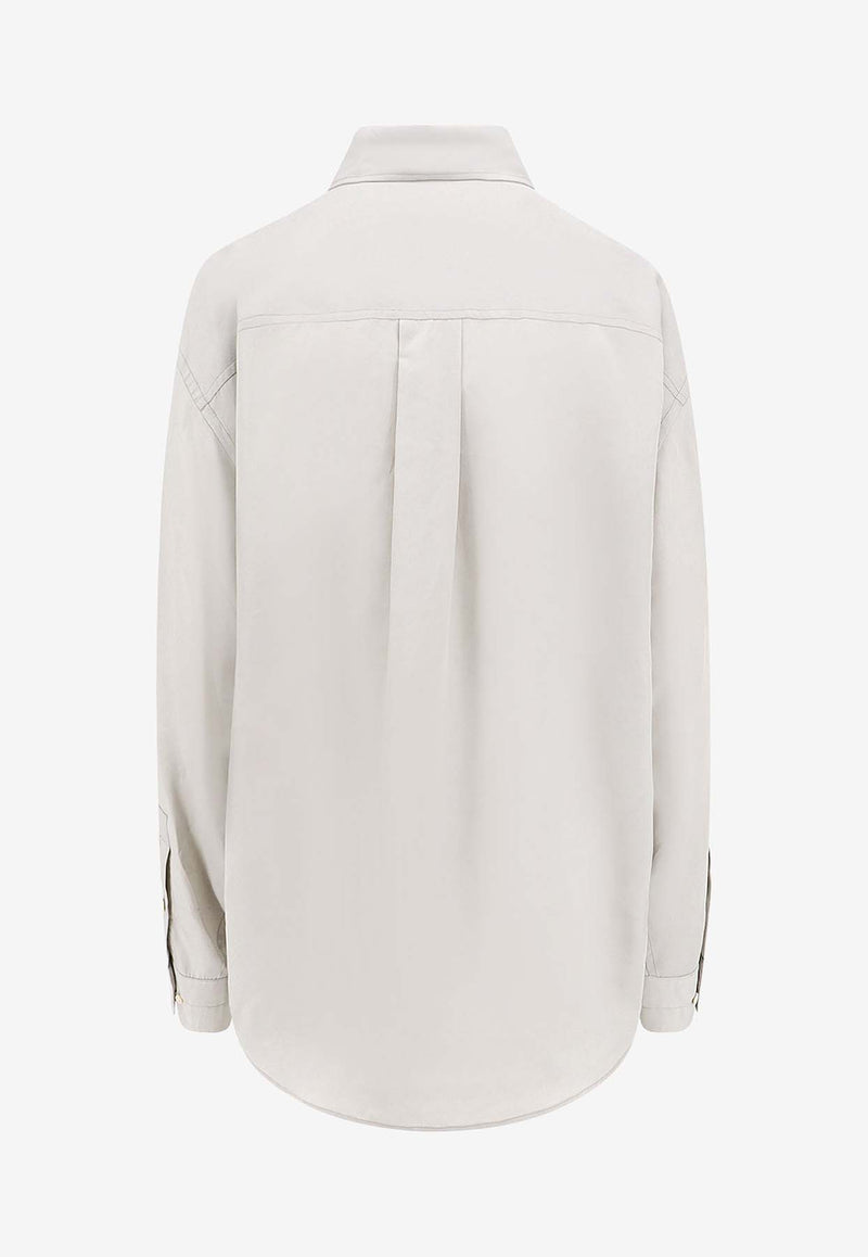 Lemaire Oversized Long-Sleeved Shirt Gray SH1089LF1126_BK888