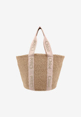 Chloé Large Woody Basket Tote Bag Beige C23AS380L18_26Y