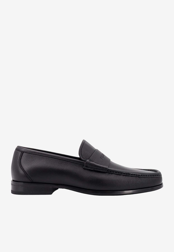 Salvatore Ferragamo Dupont Calf Leather Loafers Black 022319768164_NERO