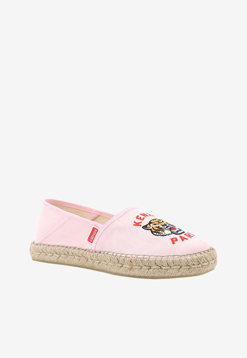 Kenzo Lucky Tiger Embroidered Espadrilles Pink FE52ES020F81_34