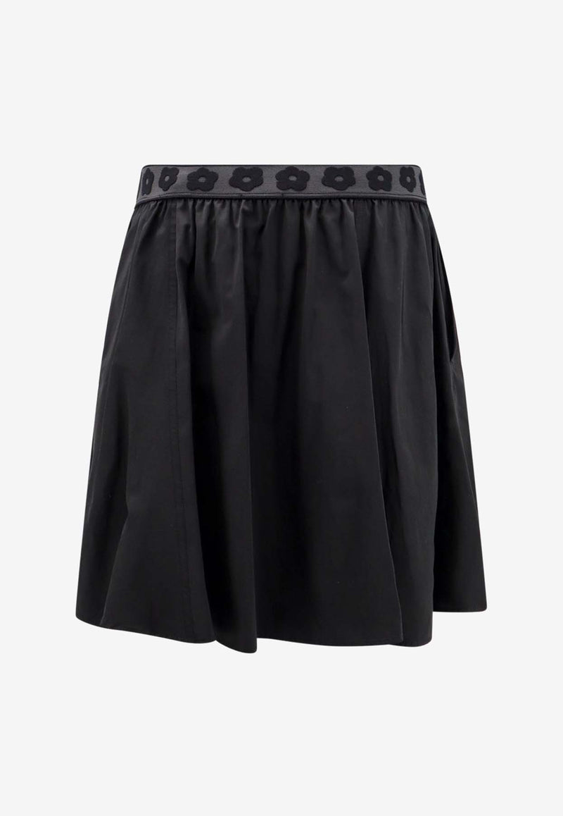 Kenzo Boke Flower 2.0 Flared Mini Skirt Black FE52JU2839FI_99