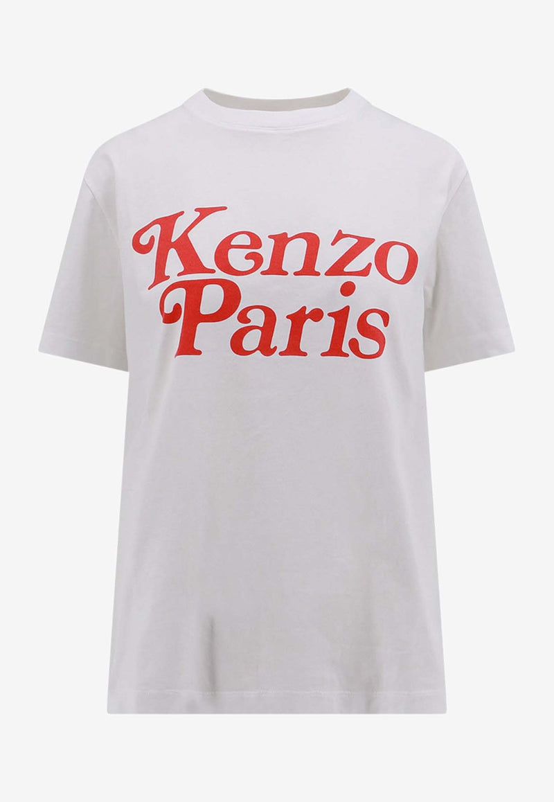 Kenzo Logo Print Crewneck T-shirt White FE52TS1184SO_02