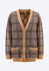 Gucci Reversible Checked Wool Cardigan
 Beige 773903XKDVD_2420