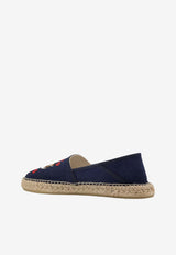 Kenzo Lucky Tiger Embroidered Espadrilles Blue FE55ES020F81_77