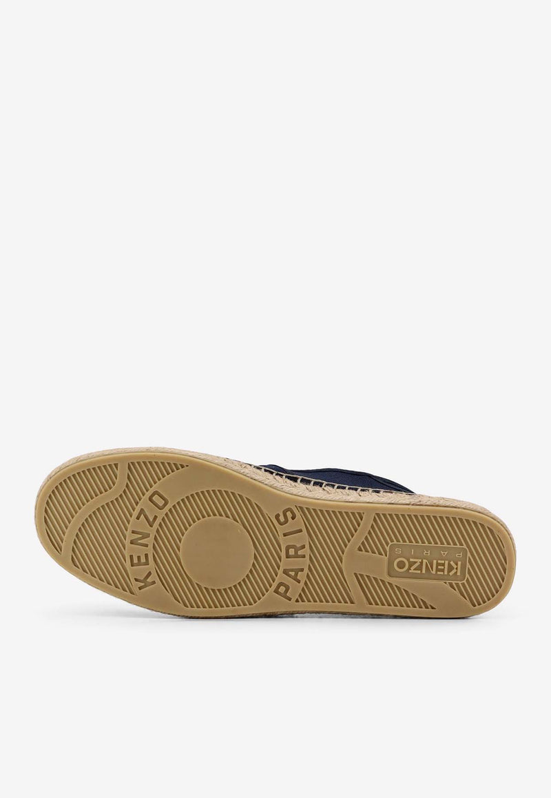 Kenzo Lucky Tiger Embroidered Espadrilles Blue FE55ES020F81_77