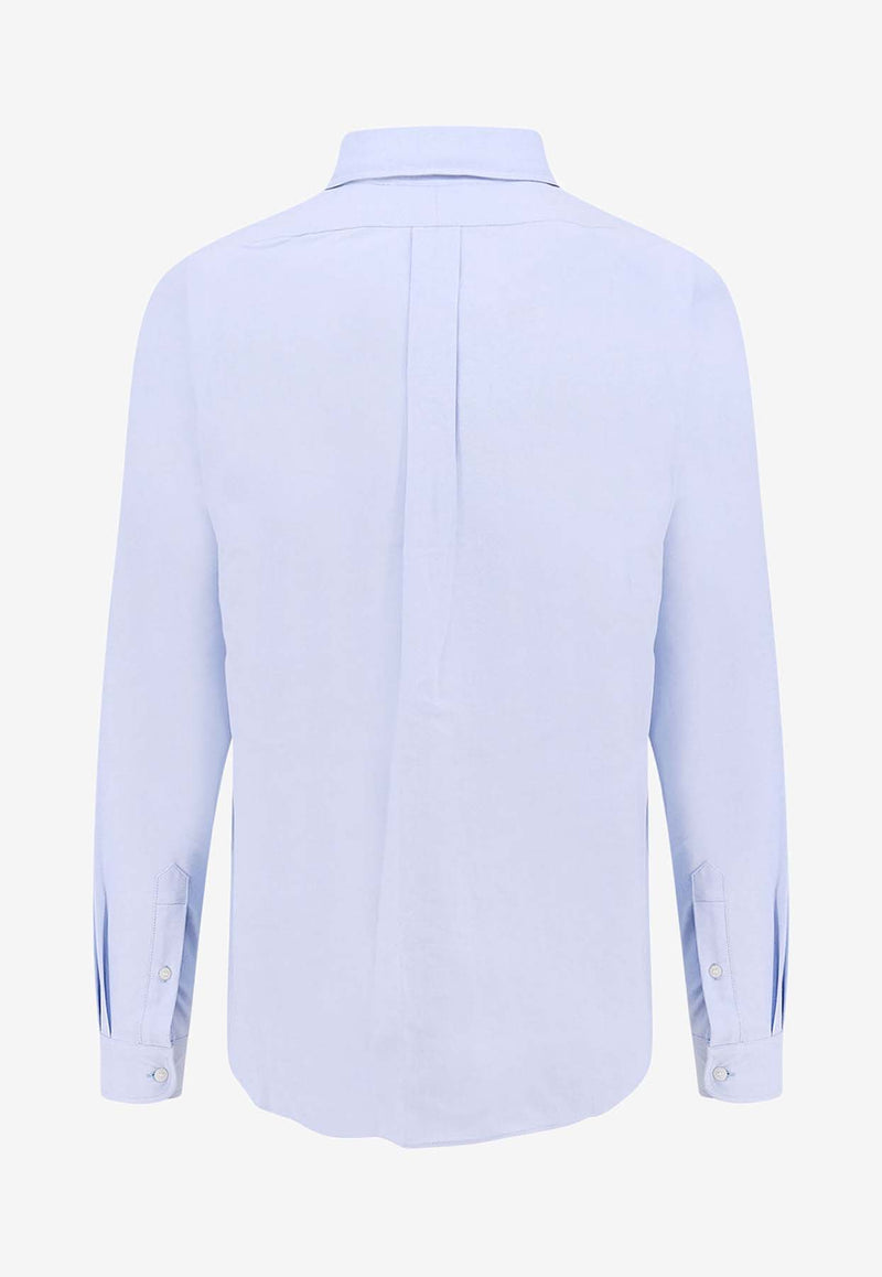 Kenzo Boke Flower Embroidered Long-Sleeved Shirt Light Blue FD55CH4109LO_64