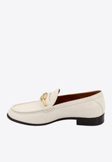 Valentino  The Bold Edition VLogo Leather Loafers White 4W2S0IK0MIM_098