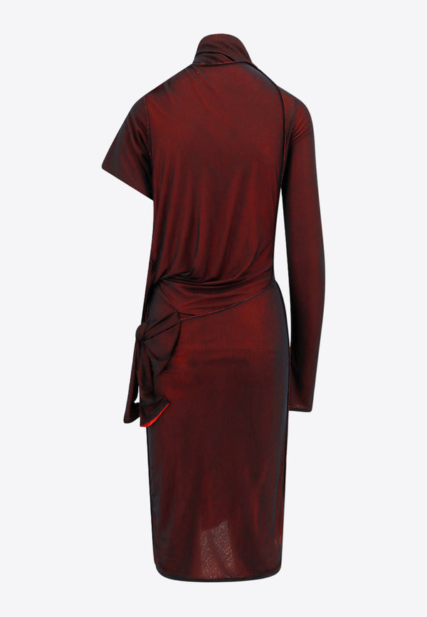 Maison Margiela Bow Detail Midi Dress Red S51DD0014STJ398_962