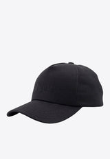 Saint Laurent Logo Embroidered Baseball Cap Black 7780633YP19_1000