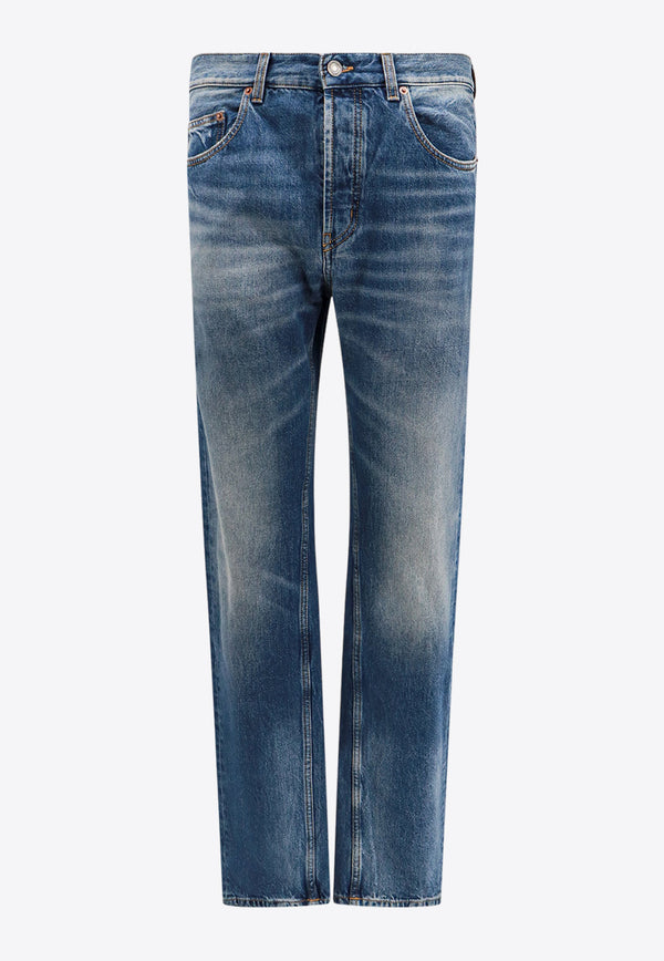 Saint Laurent Straight-Leg Washed Jeans Blue 757190Y09XB_5069