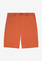 Maison Kitsuné Logo Patch Bermuda Shorts Orange MM01402WW0074_P674