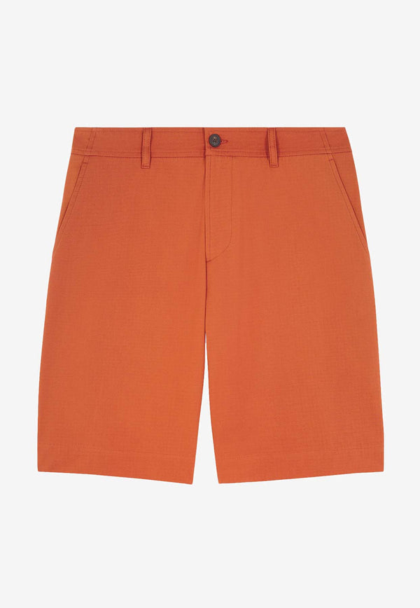 Maison Kitsuné Logo Patch Bermuda Shorts Orange MM01402WW0074_P674