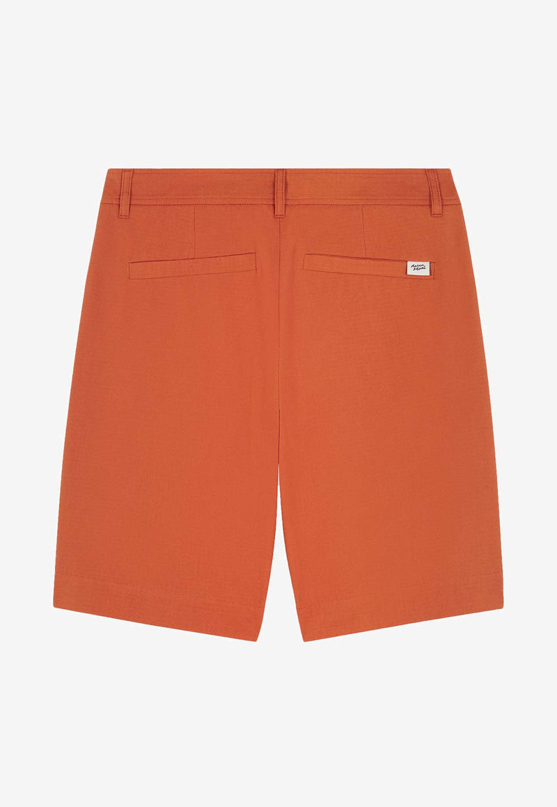 Maison Kitsuné Logo Patch Bermuda Shorts Orange MM01402WW0074_P674