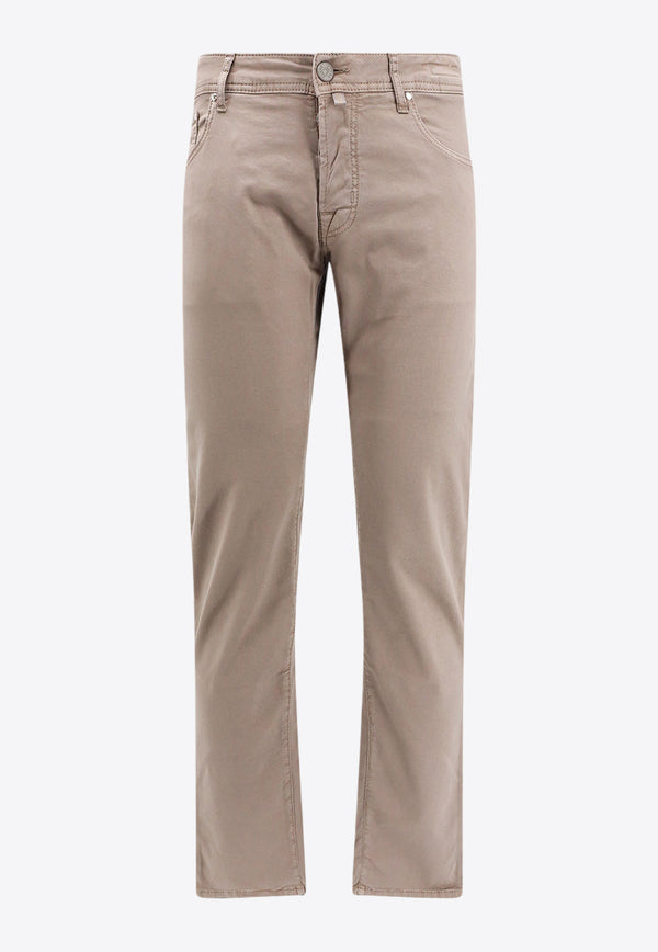 Jacob Cohen Logo Patch Chino Pants Beige UQE0636S3756_B75