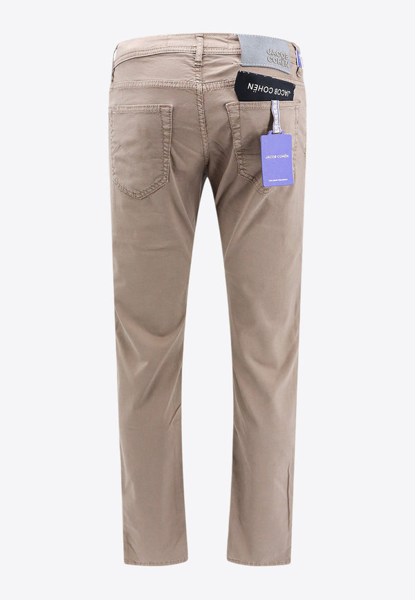 Jacob Cohen Logo Patch Chino Pants Beige UQE0636S3756_B75