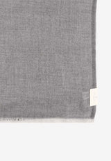 Brunello Cucinelli Colorblocked Cashmere Blend Scarf Gray MSC606AV_CW483