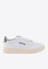 Autry Medalist Leather Low-Top Sneakers White AULWLL22_BLACK