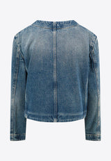 Givenchy 4G Chain-Link Denim Jacket Blue BW00NB5Y9N_420