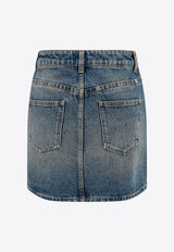 Givenchy Mini Washed Denim Skirt BW40SQ5Y9N_420