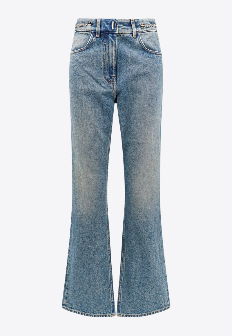 Givenchy 4G Chain Boot Cut Jeans Blue BW51145Y9N_420