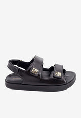 Givenchy 4G Leather Flat Sandals BE3087E1UB_001