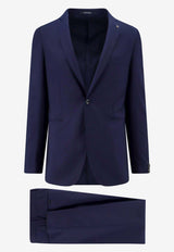 Tagliatore Brooch-Embellished Wool Suit Blue 2FBR22A01060004_I5084