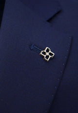 Tagliatore Brooch-Embellished Wool Suit Blue 2FBR22A01060004_I5084