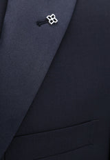 Tagliatore Single-Breasted Wool Tuxedo Suit Blue EFBR15A01060004_B5083