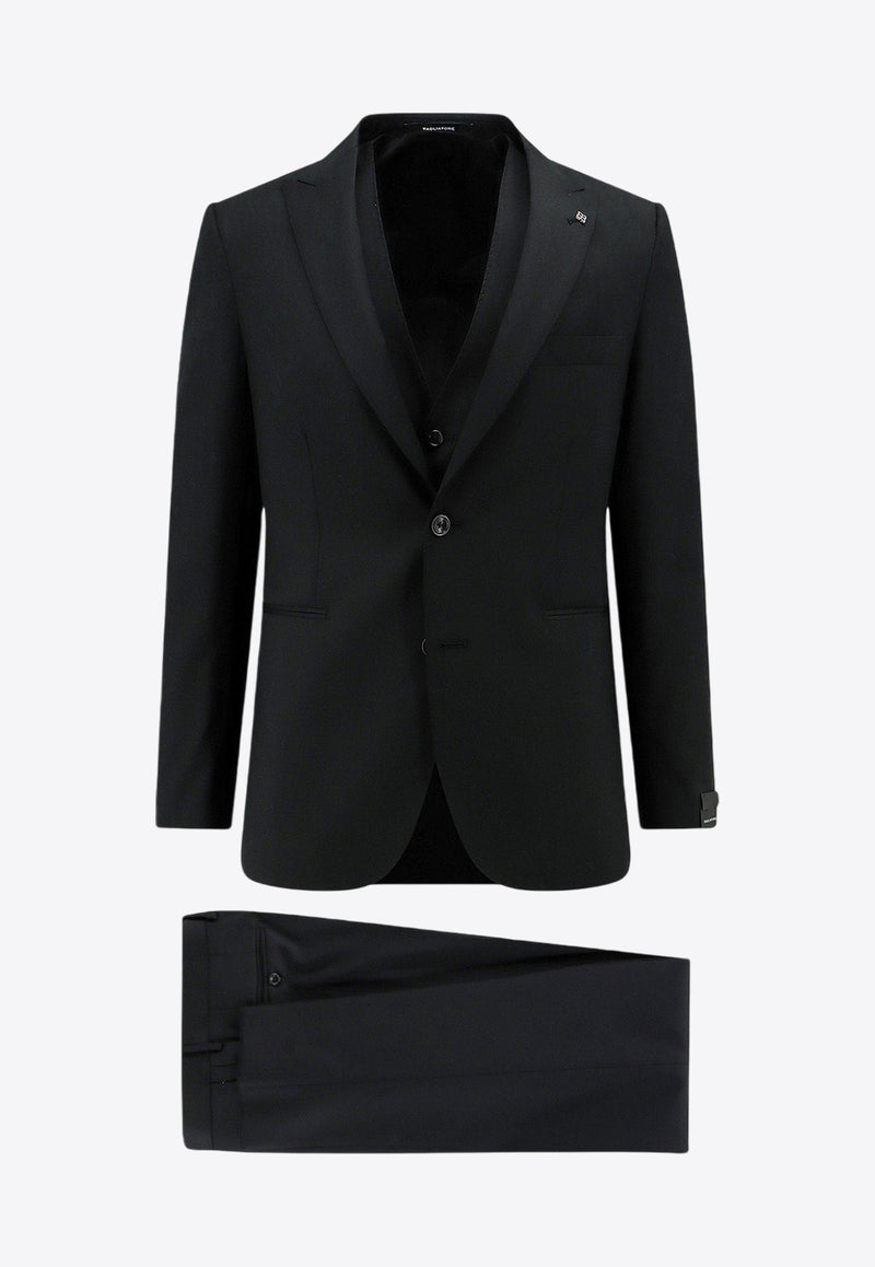 Tagliatore Wool Single-Breasted Tuxedo Suit Black 3FBR26A01060001_N5012